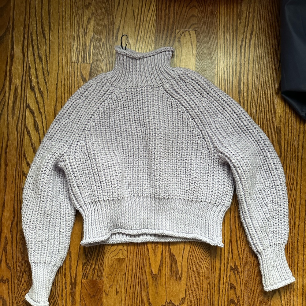 Purple turtle neck sweater